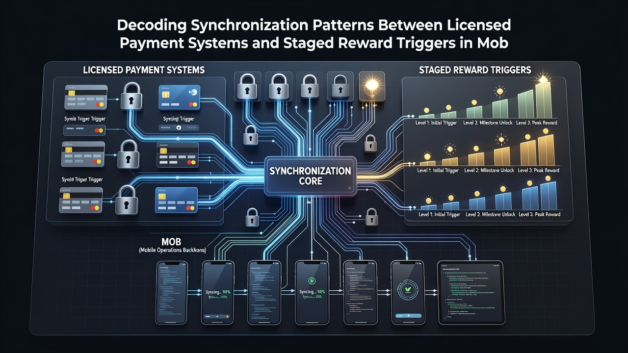 Visualisierung von Datenflüssen zwischen Zahlungsgateways und mobilen Slot-Belohnungstriggern