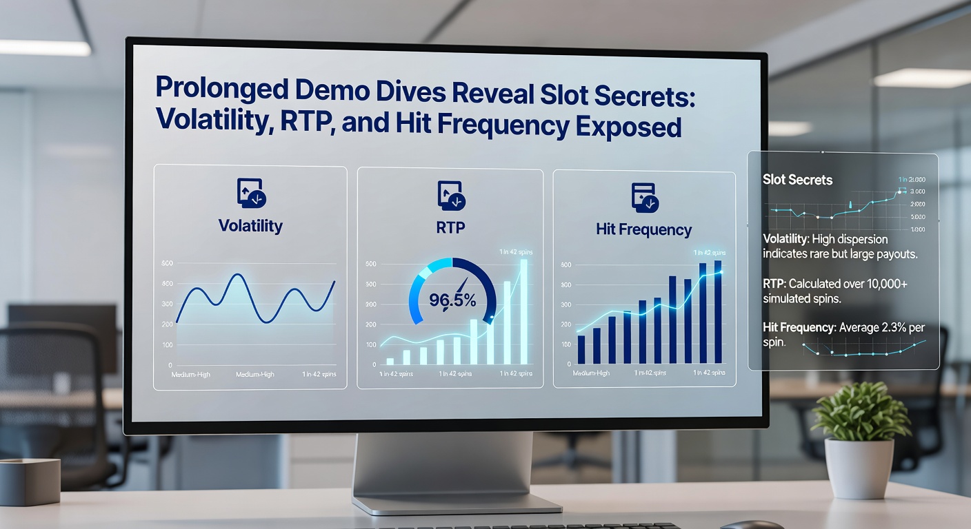 Detaillierte Grafik mit RTP-Kurven und Volatilitätsdiagrammen aus Demo-Tests