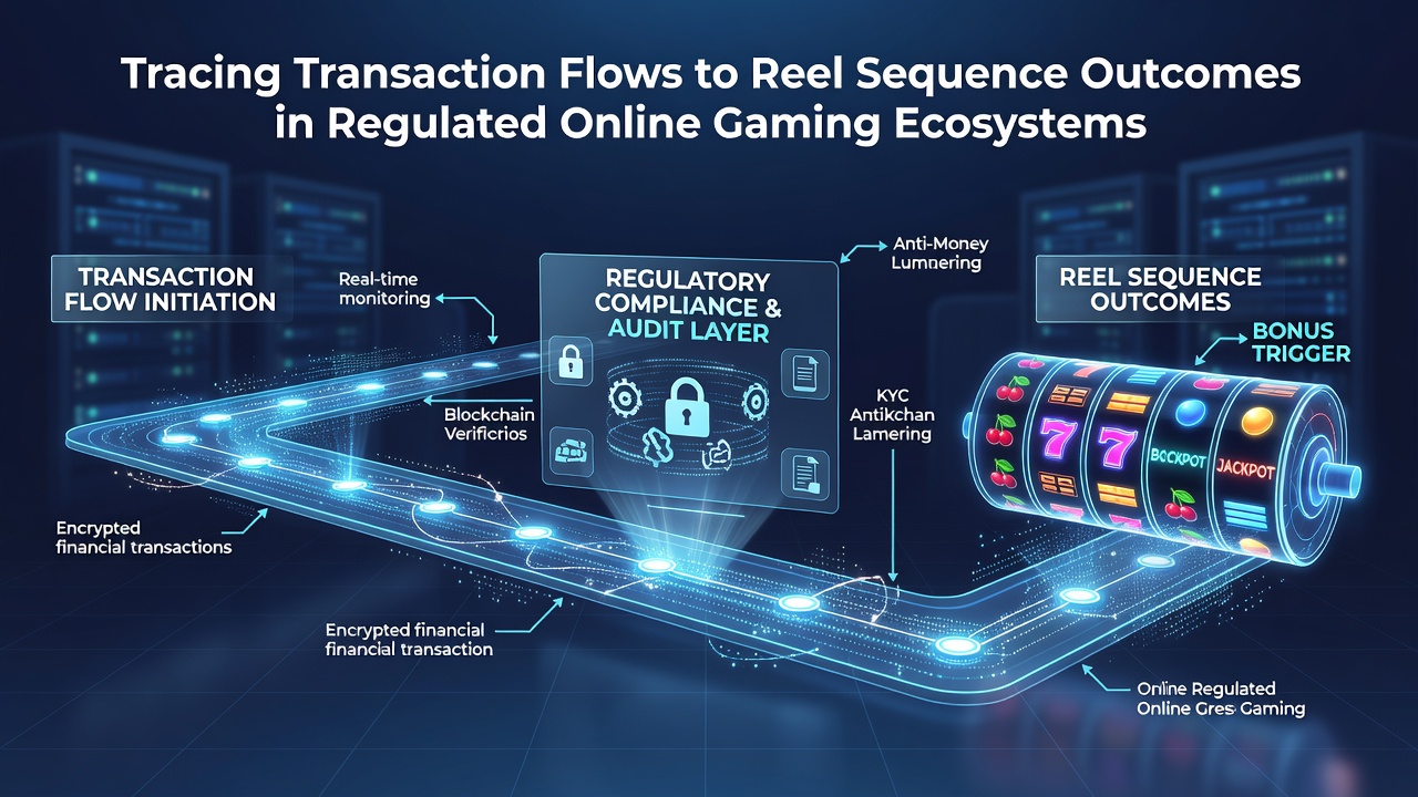 Diagramm zur Verknüpfung von Transaktionen und Reel-Ergebnissen in regulierten Systemen